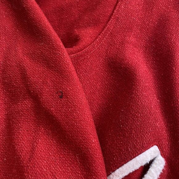Vintage Boston University Wool Varsity Maple Jacket Large Red 50s 60s BU Prep - Picture 7 of 12